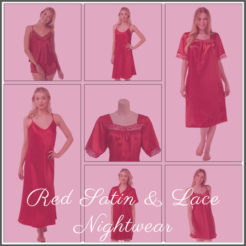 Red Satin Nightwear Collection
