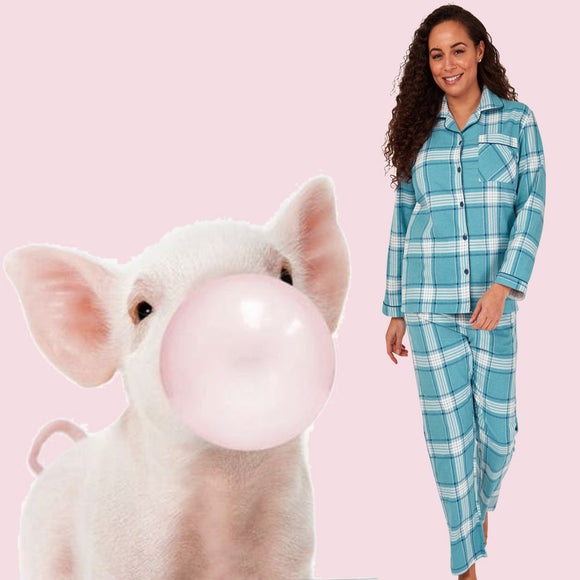 Warm Winter Flannelette Wincey PJs Pyjamas Set Cotton