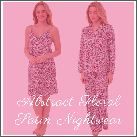 Pink Abstract Floral Nightwear Collection