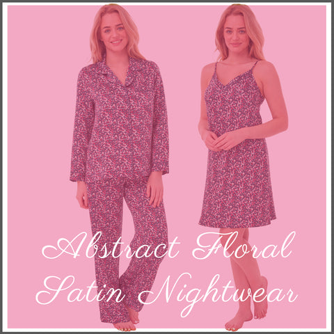 Navy Abstract Floral Nightwear Collection