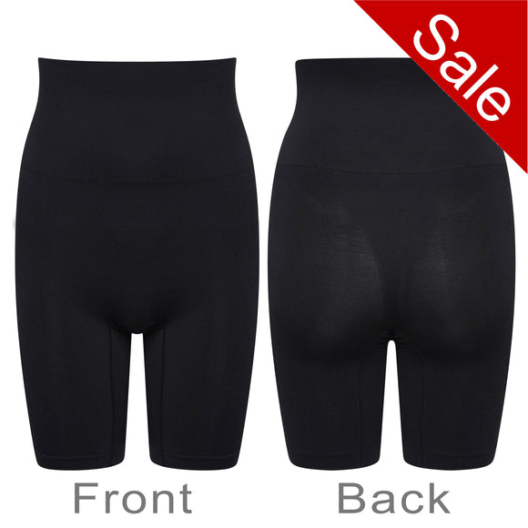 Sale Thigh Control Shorts High Waist Cincher Seamless Shapewear Black
