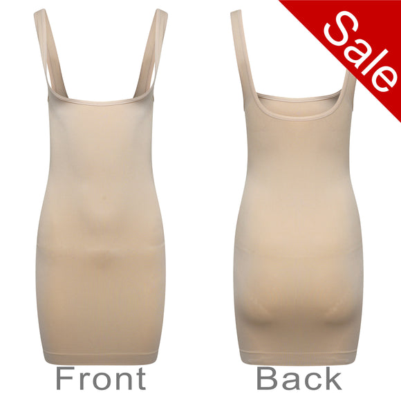 Sale Control Dress Under Bra Waist Cincher Seamless Shapewear Nude