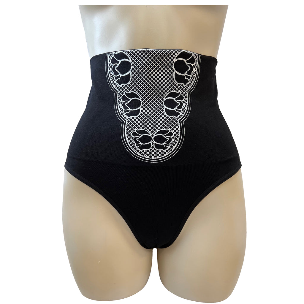 Black High Waist Cincher Control Knickers Seamless Shapewear