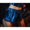 Navy Blue Sexy Satin Lace French Knickers Shorts Negligee Lingerie PLUS SIZE