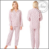 Pink Cheetah Animal Print Flannelette Wincey PJs Pyjama Set 100% Cotton