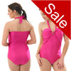 Sale Plain Pink Swimming Costume Bathing Swimsuit PLUS SIZE