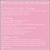 Why buy from Just For You Boutique?
About Just For You Boutique
We are family business based in Yorkshire and established in August 2013, therefore there is fast UK postage.
Support small and independent, buy local.
The fitting
Nightwear fits true to size but satin/ cotton does not stretch bigger
UK size clothing - NOT made in China
British designed & British fit
Handmade clothing therefore there is sometimes a slight variance between the same size. 
Unique designs - you wont find them anywhere else