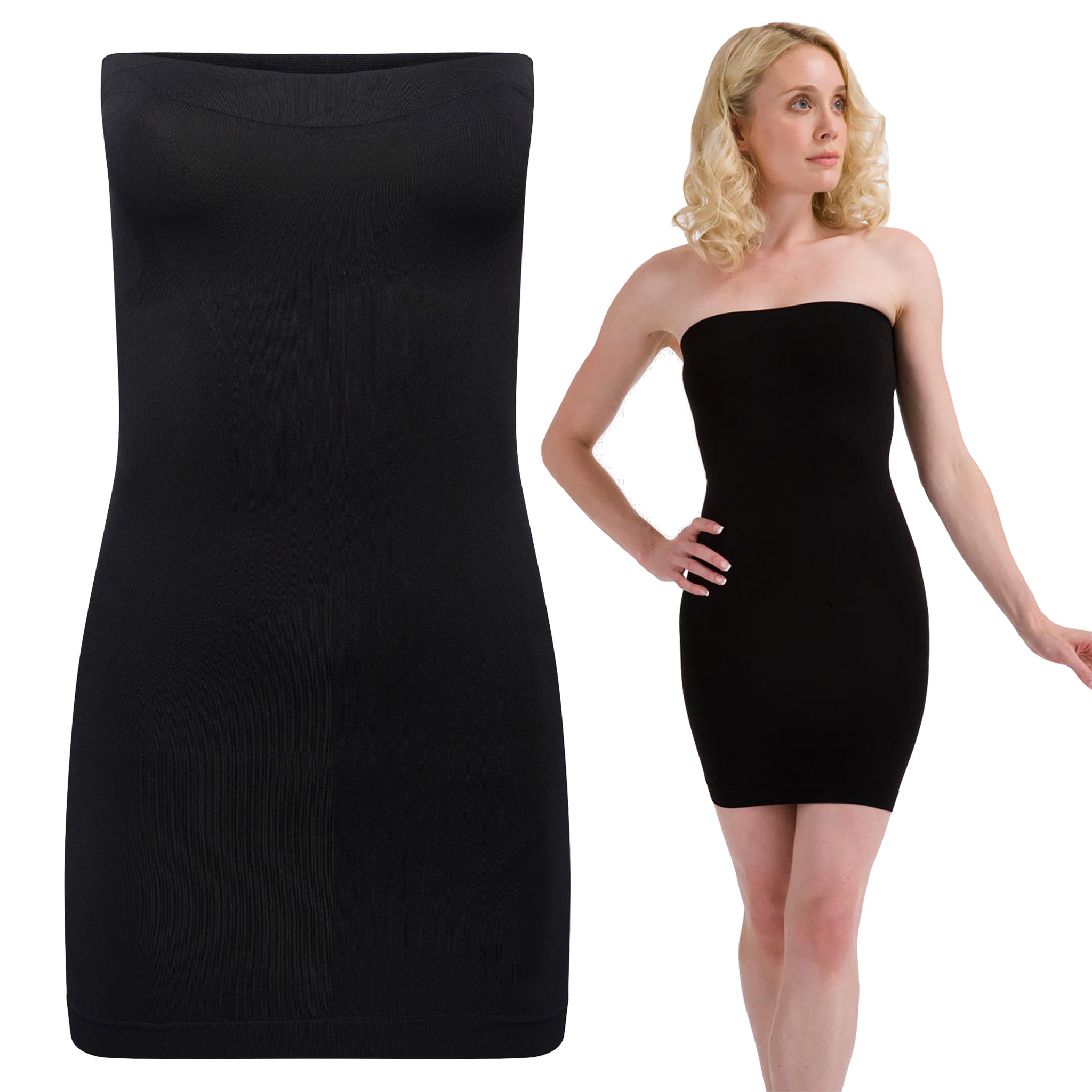 Strapless Control Dress Waist Cincher Body Shaper Shapewear Black – Just  For You Boutique®