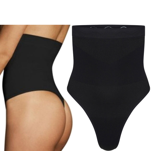 Black High Waist Control Knickers Seamless Shapewear – Just For