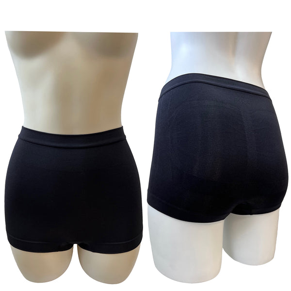 shapewear control shorts in black with bum and tummy control in UK sizes 10, 12, 18, 20