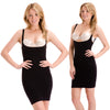 shapewear control dress with under breast control and waist chinching in black in UK size 8, 10, 12, 14, 16, 18, 20
