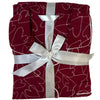 Red Heart Pattern Flannelette Wincey PJs Pyjama Set 100% Cotton