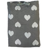 Grey Heart Print Flannelette Wincey PJs Pyjama Set 100% Cotton PLUS SIZE