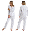 Buy ladies lilac ditsey floral print 100% brushed cotton winceyette flannelette pyjama pjs set in UK size 20-22. Same day dispatch, fast UK delivery!