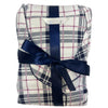 Buy ladies navy blue check tartan plaid 100% brushed cotton winceyette flannelette pyjama pjs set in UK sizes 12-14, 16-18, 20-22. Same day dispatch, fast UK delivery!
