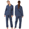 Navy Dashund Sausage Dog Flannelette Wincey PJs Pyjama Set 100% Cotton