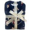 Buy ladies navy blue highland cow 100% brushed cotton winceyette flannelette pyjama pjs set in UK sizes 12-14, 16-18, 20-22. Same day dispatch, fast UK delivery!