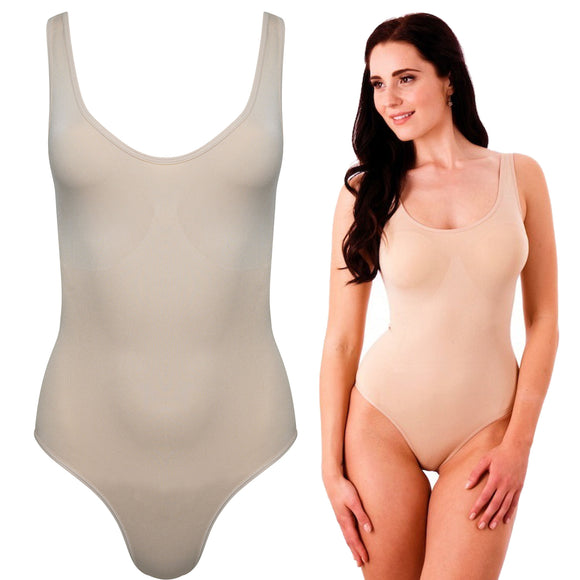 Breast Control Dress Body Seamless Waist Cincher Shapewear Nude