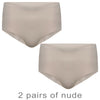 nude skin seamless no VPL knickers a 2 pack in UK size 8-10