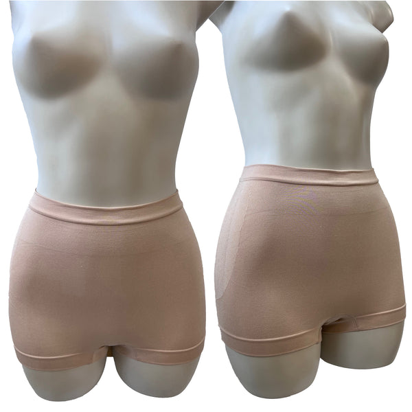 shapewear control shorts in nude with bum and tummy control in UK sizes 8, 10, 12, 14, 16, 18, 20