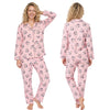 Buy ladies pink racoon print 100% brushed cotton winceyette flannelette pyjama pjs set in UK sizes 12-14, 16-18, 20-22. Same day dispatch, fast UK delivery!
