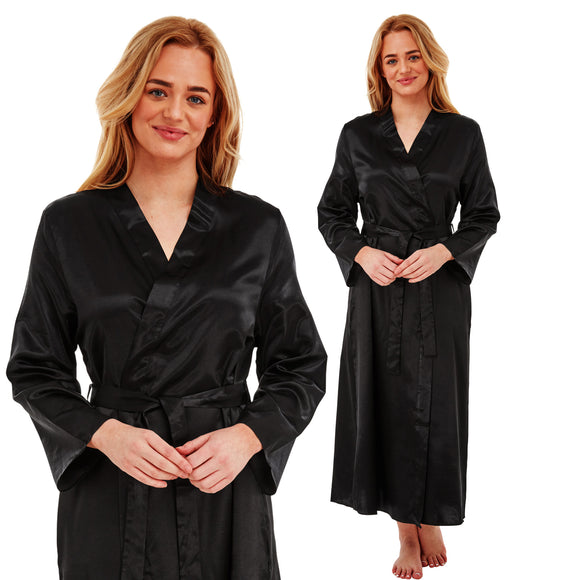 Lise charmel silk dressing gown black silk