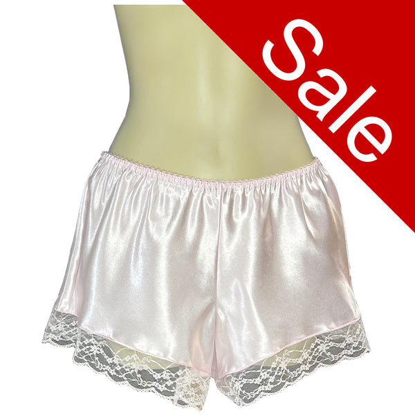 Sale Pink Sexy Satin & Lace French Knickers Shorts