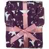 Purple Poler Bears Flannelette Wincey PJs Pyjama Set 100% Cotton