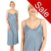 Sale Long Full Length Pastel Blue Satin Chemise Nightdress Negligee Lingerie PLUS SIZE