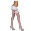 White Plain Cuff Top Stockings