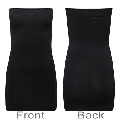 Strapless Control Dress Waist Cincher Body Shaper Shapewear Black