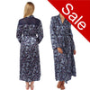Sale Long Full Length Navy Blue Floral Sexy Satin & Lace Wrap