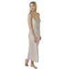 Long Full Length Satin Pewter Silver Nightdress - Just For You Boutique