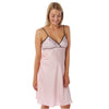 Pink Stripe Satin Chemise PLUS SIZES Adjustable Straps Knee Length - Just For You Boutique