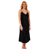 Long Full Length Plain Black Sexy Silky Shiny Satin Chemise Nightdress Negligee PLUS SIZE