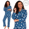 Blue Poler Bears Flannelette Wincey PJs Pyjama Set 100% Cotton