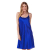 Sale Plain Bright Blue Sexy Silky Shiny Satin Chemise Nightie Negligee Lingerie