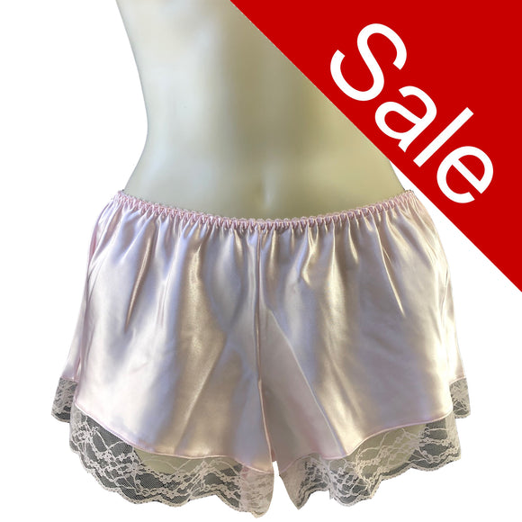Sale Pink Sexy Satin & Lace French Knickers Shorts