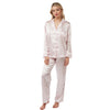 Sexy Satin Plain Baby Pastel Pink Pyjamas PJs Set Negligee Lingerie