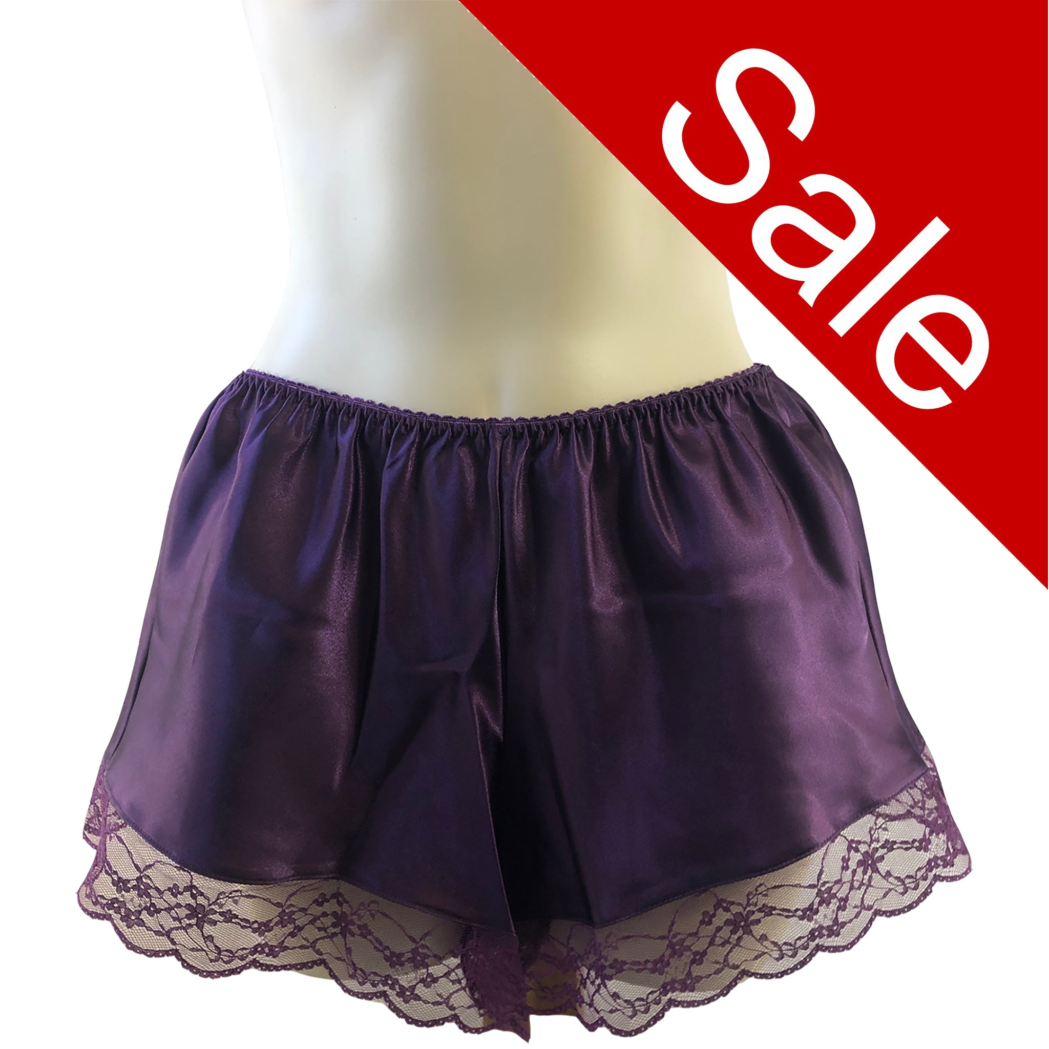 Sale Purple Sexy Satin & Lace French Knickers Shorts – Just For You  Boutique®