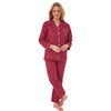 Red Heart Pattern Flannelette Wincey PJs Pyjama Set 100% Cotton