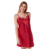Plain Red Sexy Satin Lace Chemise Nightie Negligee Lingerie PLUS SIZE