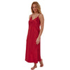 Long Full Length Red Sexy Satin Chemise Nightdress Negligee Lingerie PLUS SIZE