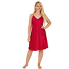 Plain Red Sexy Satin Silky Chemise Nightie Negligee Lingerie PLUS SIZE