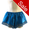 Sale Teal Blue Sexy Satin & Lace French Knickers Shorts