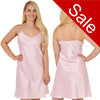Sale Vee Neck Pink Candy Stripe Sexy Satin Chemise Nightie